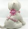 Flowers On Pink Stripes Dog Harness With Optional Flower Adjustable Pet Harness Sizes XSmall, Small, Medium product 1